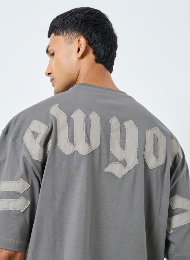 Styli Men Monochrome Boxy Fit Cotton T-Shirt - Image 4